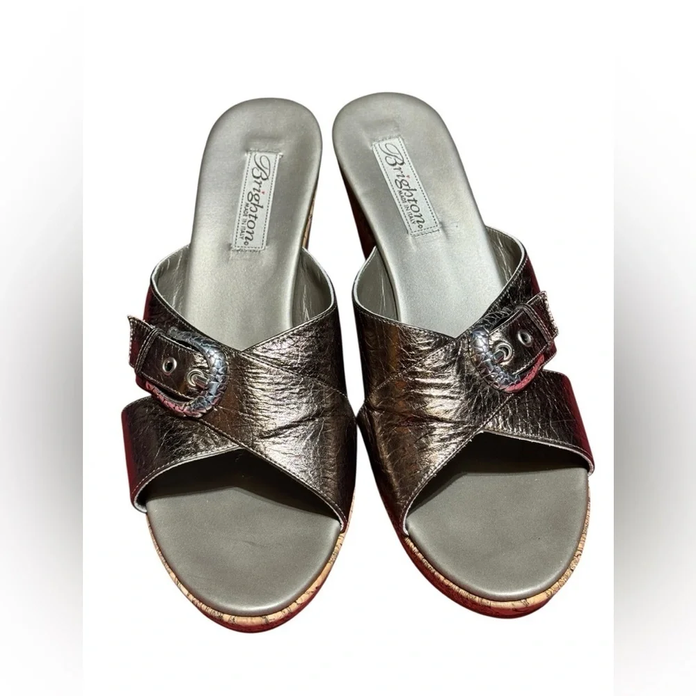 Brighton Women's Bronze Wedge Sandals